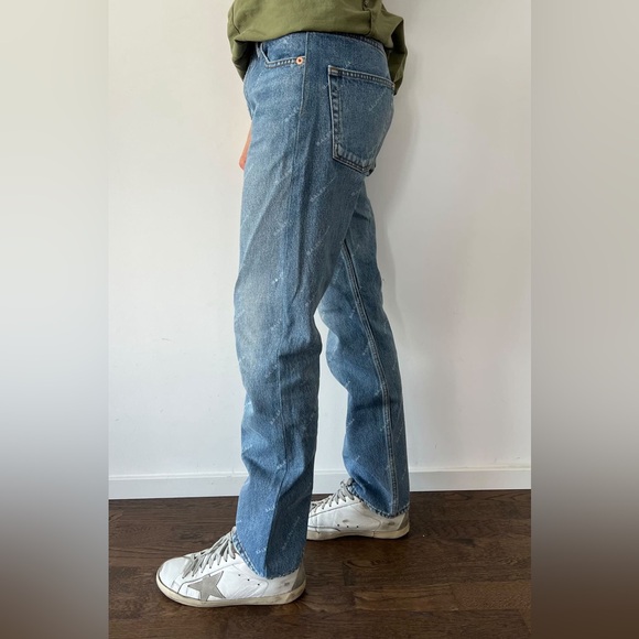 Balenciaga Logo Print Distressed Denim Jeans - Picture 2 of 10